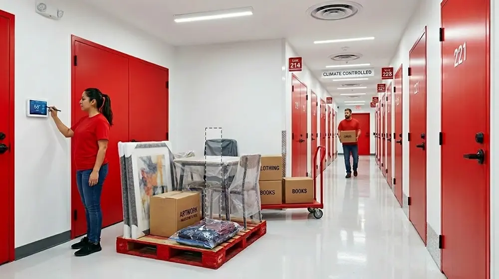 Packing for climate-controlled storage