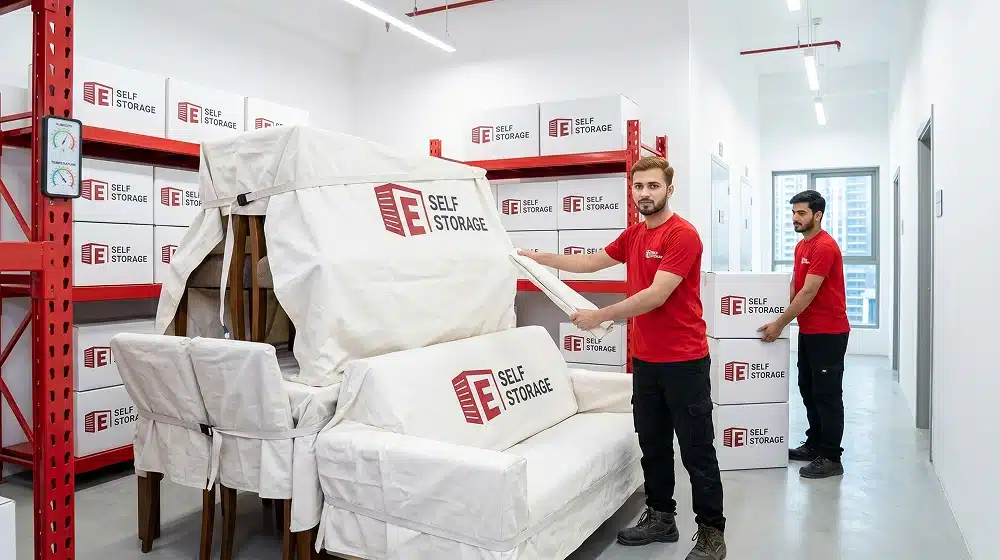 Climate-controlled storage protecting seasonal belongings
