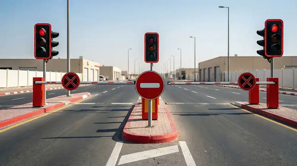 Restricted Sharjah road